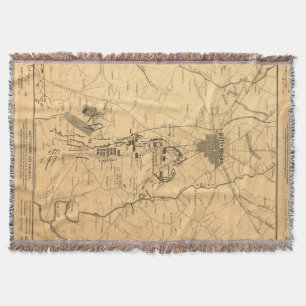 Couverture Carte vintage du champ de bataille de Gettysburg