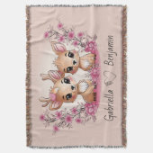 Couverture Cartoon mignon Bambi Les amoureux Coeur Saint-Vale (devant Vertical)