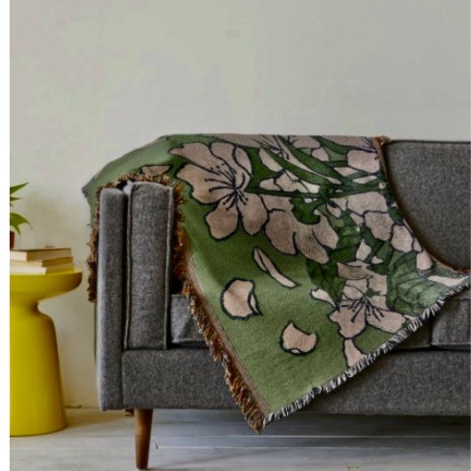 Couverture Cascade de fleurs roses 