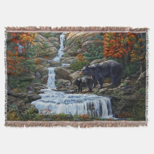 Couverture Cascade Mère et Cube Ours Noir (Devant)