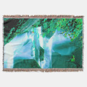 Couverture Cascade serène en bleu et vert (Devant)