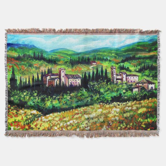 COUVERTURE CASTELS EN CHIANTI PAYSAGE, CHAMPS DE FLEURS JAUNE (Devant)