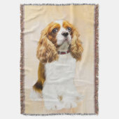 Couverture Cavalier King Charles Spaniel Peinture originale (devant Vertical)