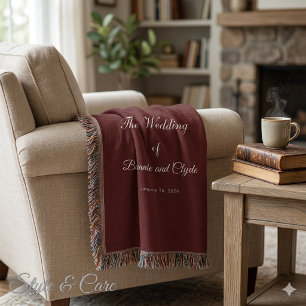 Couverture Célébration Romantique de Mariage Marron Brûlé