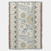 Couverture Céleste Botanique Folk Art Motif sans couture (devant Vertical)