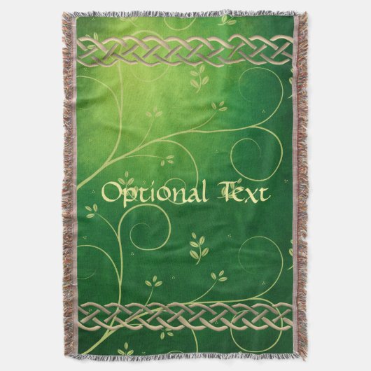 Couverture Céltic Green Knots & Feuilles (devant Vertical)