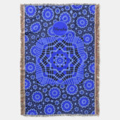 Couverture Cercles bleus Abstrait Flore Lance Blanche (devant Vertical)