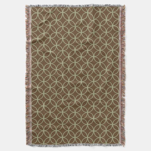 Couverture Cercles Brown modernes, vert et chocolat (devant Vertical)