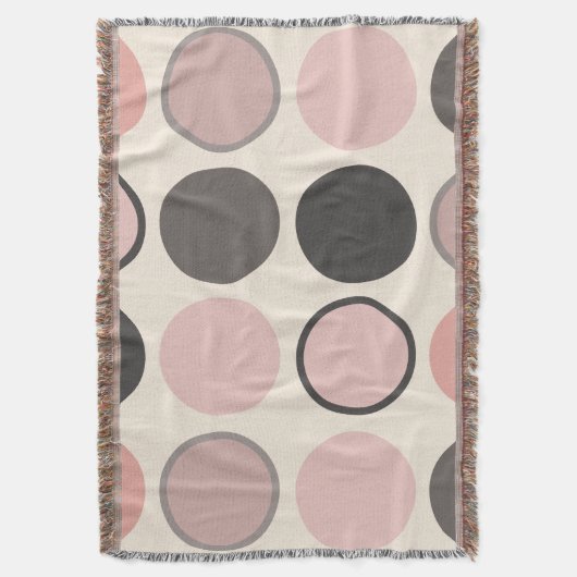 Couverture Cercles rose et gris Moderne du milieu du siècle (devant Vertical)