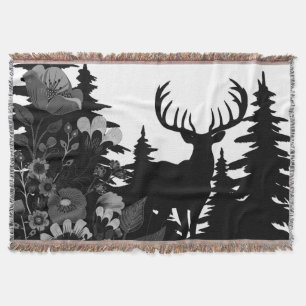 Couverture Cerf avec grand rack hors forêt