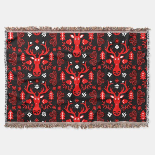 Couverture Cerf de Noël rouge scandinave (Devant)