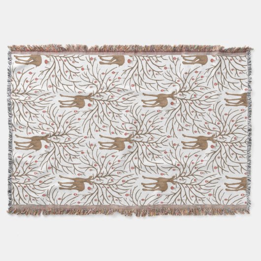 Couverture Cerfs de Noël sur fond blanc (Devant)