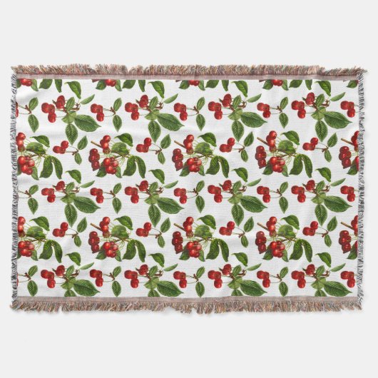 Couverture Cerises botaniques vintages Imprimer en blanc (Devant)