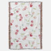 Couverture Cerises Rouges Feuilles Vertes (devant Vertical)