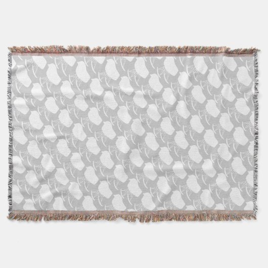 Couverture Chaise grise silhouette motif milieu du siècle (Devant)