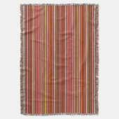 Couverture Chalk Stripes - Chocolat Brown et corail (devant Vertical)