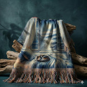 Couverture Chambre Côtière au Clair de Lune avec Chat Endormi