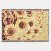 Couverture Champ de tournesol - brun, or et jaune (Devant)