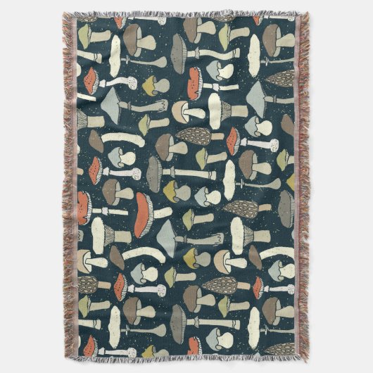 Couverture Champignons de bois Motif Rustique (devant Vertical)