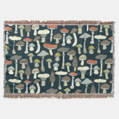 Couverture Champignons de bois Motif Rustique (Devant)