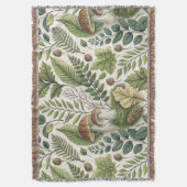 Couverture Champignons des bois Pinecones Ferns Motif d'autom (devant Vertical)