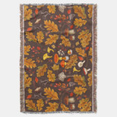 Couverture Champignons forestiers et flore d'automne sur brun (devant Vertical)