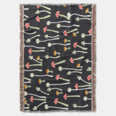 Couverture Champignons vintages d'automne design motif. (devant Vertical)