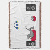 Couverture Chapeau de jet de chat et de souris écoutant de la (devant Vertical)