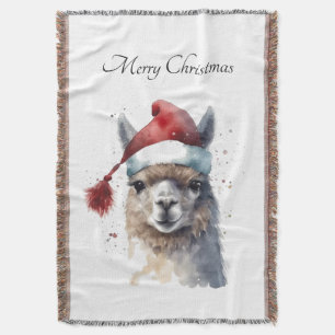 Couverture Chapeau de Noël en aquarelle personnalisé pour lam