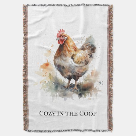 Couverture Charme de la ferme : Aquarelle de poulet (devant Vertical)