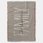 Couverture Charme Rustique Monogramme de Famille (devant Vertical)