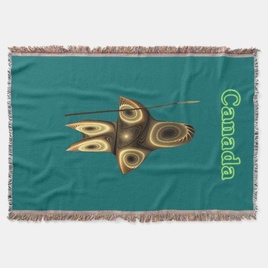 Couverture Chasseur inuit fractal - Canada (Devant)