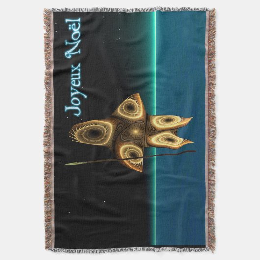 Couverture Chasseur inuit fractal - Joyeux Noё l (devant Vertical)