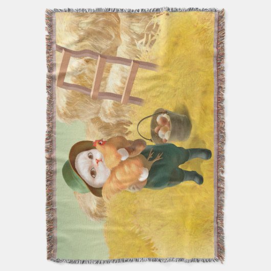 Couverture Chat adorable avec Hen à la ferme (devant Vertical)