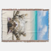 Couverture Chat bronzage à la plage (Devant)