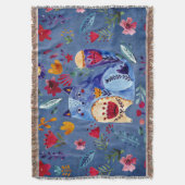 Couverture Chat Cheeky dans Flower Garden (devant Vertical)