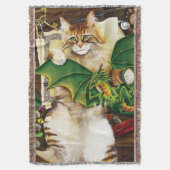 Couverture Chat de fantasy de jeu Dragon Vert Dés (devant Vertical)