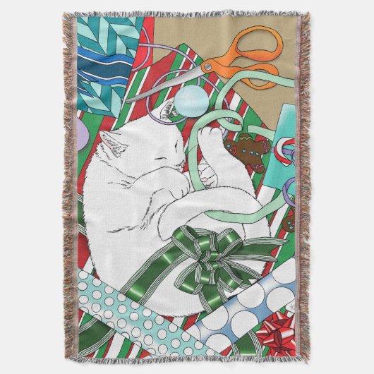 Couverture Chat de Noël blanc (devant Vertical)