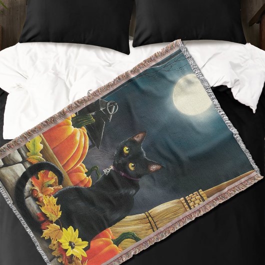 Couverture Chat d'Halloween noir