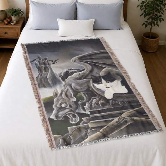 Couverture Chat gargoyle gothique château de fantasy sombre