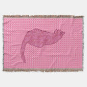 Couverture Chat Japonais - Batik Rose Fuchsia (Devant)