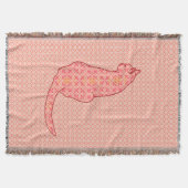 Couverture Chat japonais - Coral Orange Batik (Devant)