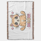 Couverture chat mignon miaou (devant Vertical)