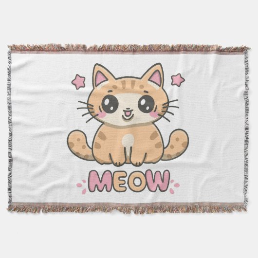 Couverture chat mignon miaou (Devant)