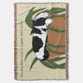 Couverture Chat noir blanc Plante drôle (devant Vertical)