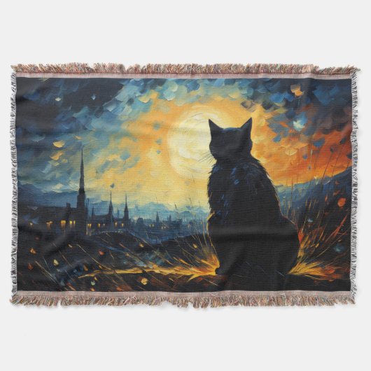 Couverture Chat noir et nuit étoilée (Devant)