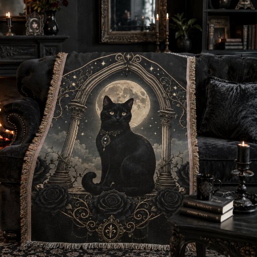 Couverture Chat noir Lune gothique Céleste Romance sombre
