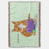Couverture Chat orange gingembre endormi Café Vert Violet (devant Vertical)