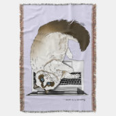 Couverture Chat Ragdoll Fluffy Ordinateur Portable Lavande Dr (devant Vertical)