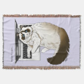 Couverture Chat Ragdoll Fluffy Ordinateur Portable Lavande Dr (Devant)